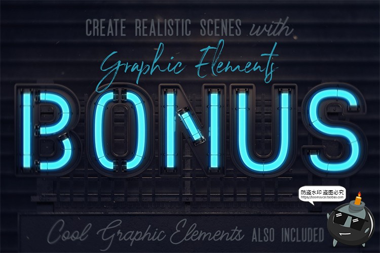 图片[11]-未来科幻赛博朋克霓虹灯管发光特效字母符号PNG免抠图片后期素材-设计猿