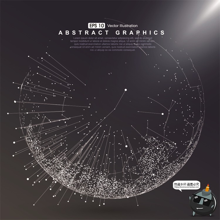 图片[5]-未来科幻科技感数字地球点线构成网络信息世界背景插画AI矢量素材-设计猿