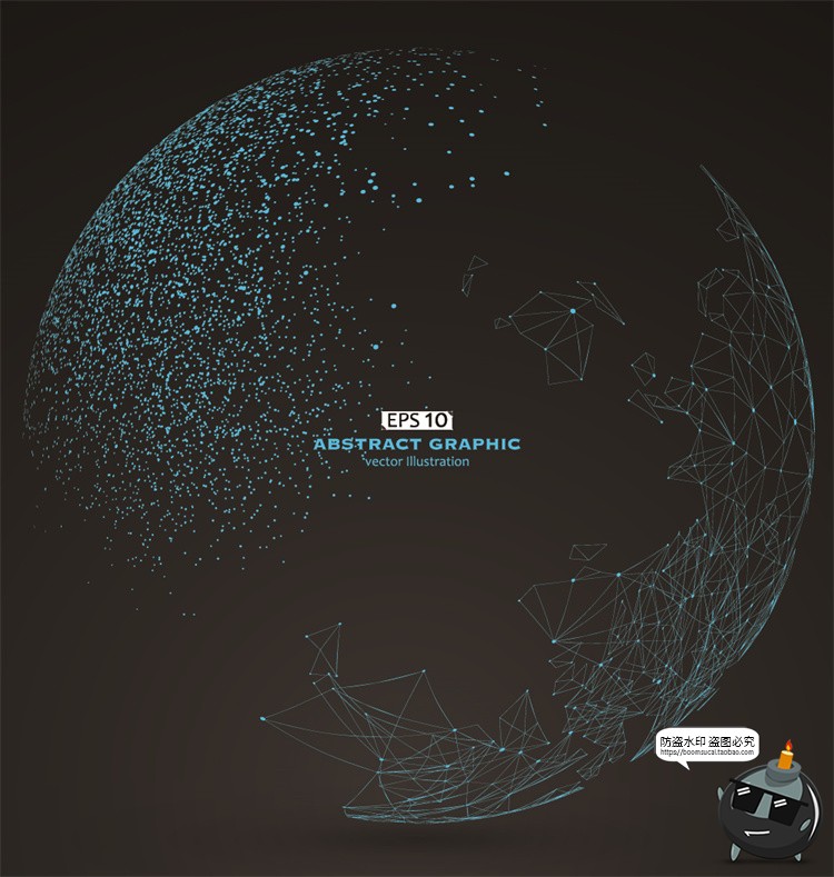 图片[8]-未来科幻科技感数字地球点线构成网络信息世界背景插画AI矢量素材-设计猿
