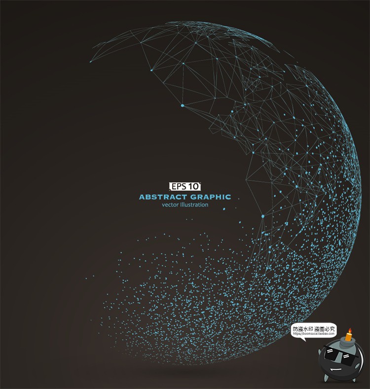 图片[10]-未来科幻科技感数字地球点线构成网络信息世界背景插画AI矢量素材-设计猿