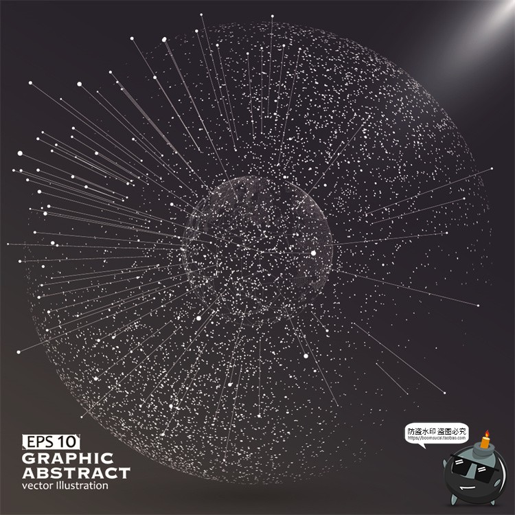 图片[13]-未来科幻科技感数字地球点线构成网络信息世界背景插画AI矢量素材-设计猿