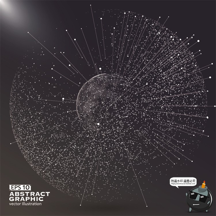 图片[15]-未来科幻科技感数字地球点线构成网络信息世界背景插画AI矢量素材-设计猿