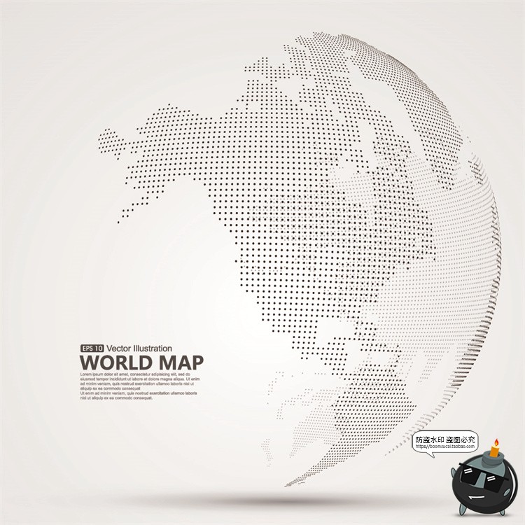 图片[41]-未来科幻科技感数字地球点线构成网络信息世界背景插画AI矢量素材-设计猿