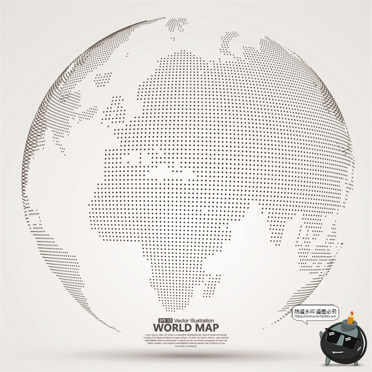 图片[42]-未来科幻科技感数字地球点线构成网络信息世界背景插画AI矢量素材-设计猿