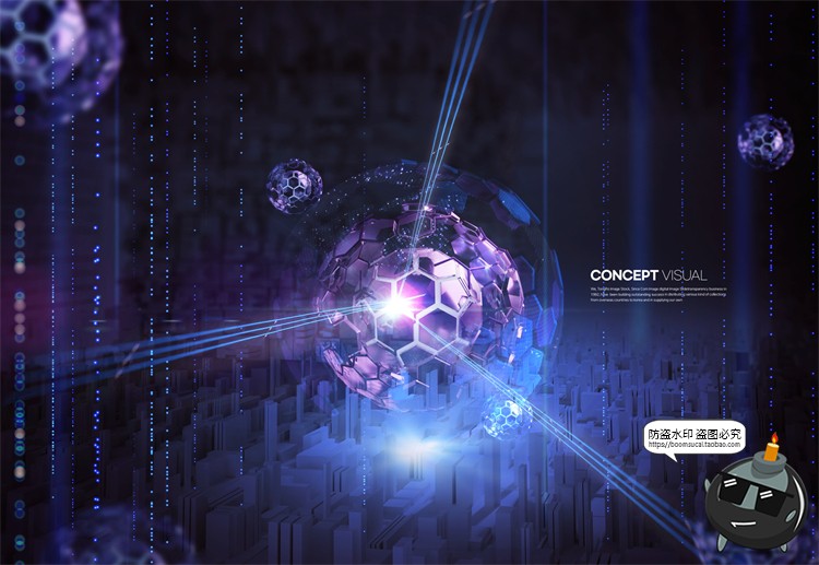 图片[9]-未来科幻人工智能科技概念信息技术主视觉海报PSD分层模板PS素材-设计猿