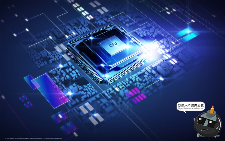 图片[2]-半导体集成电路CPU芯片未来科幻科技数码电子广告海报PSD模板素材-设计猿