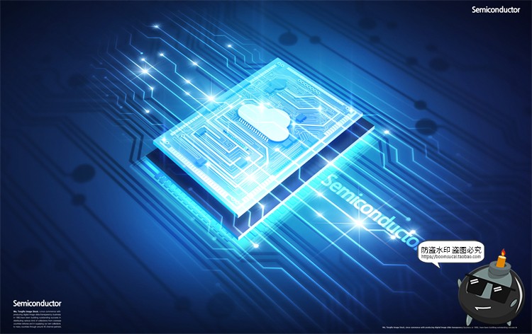 图片[3]-半导体集成电路CPU芯片未来科幻科技数码电子广告海报PSD模板素材-设计猿
