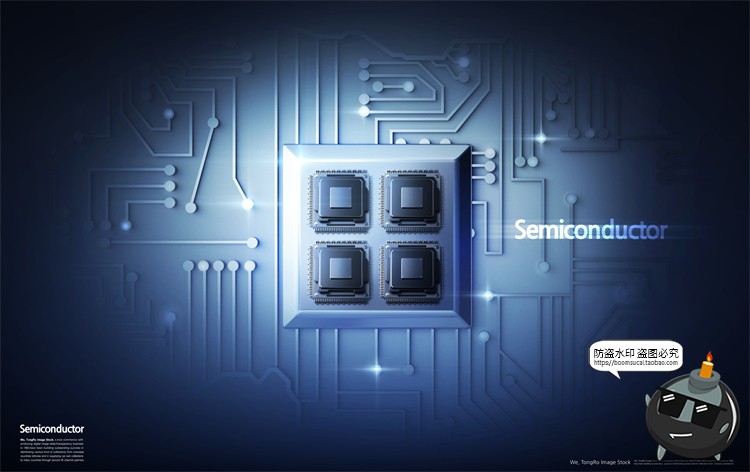 图片[12]-半导体集成电路CPU芯片未来科幻科技数码电子广告海报PSD模板素材-设计猿