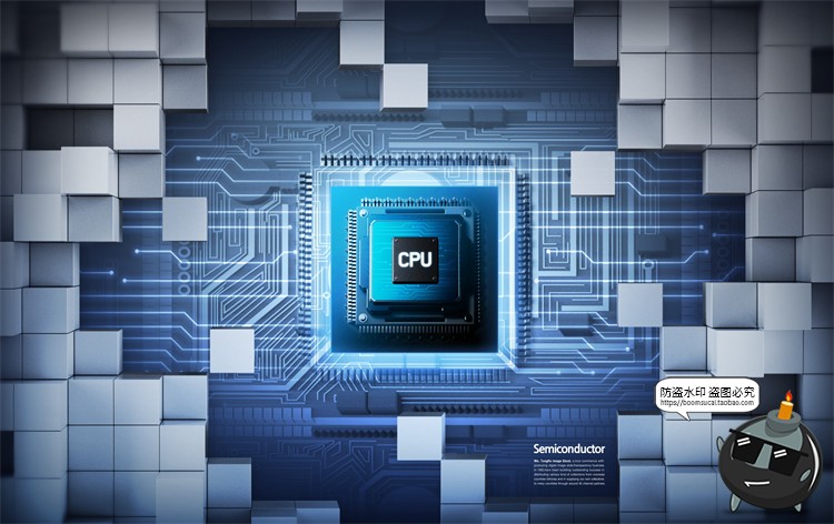 图片[13]-半导体集成电路CPU芯片未来科幻科技数码电子广告海报PSD模板素材-设计猿