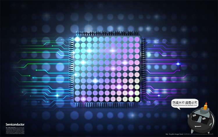 图片[14]-半导体集成电路CPU芯片未来科幻科技数码电子广告海报PSD模板素材-设计猿