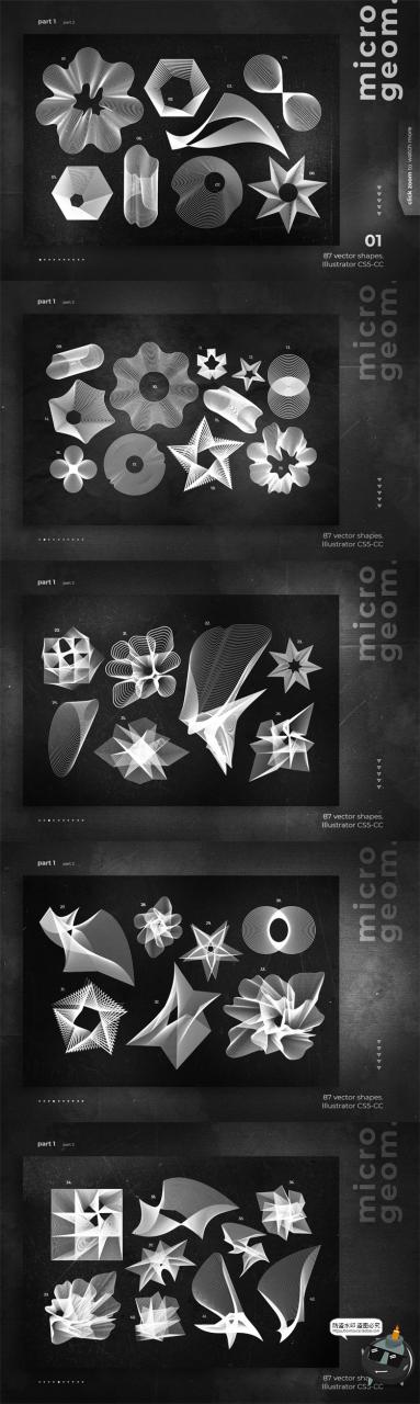 图片[5]-潮流未来抽象扭曲图形状背景做旧纹理海报装饰PNG免抠AI素材-设计猿