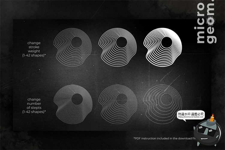 图片[7]-潮流未来抽象扭曲图形状背景做旧纹理海报装饰PNG免抠AI素材-设计猿