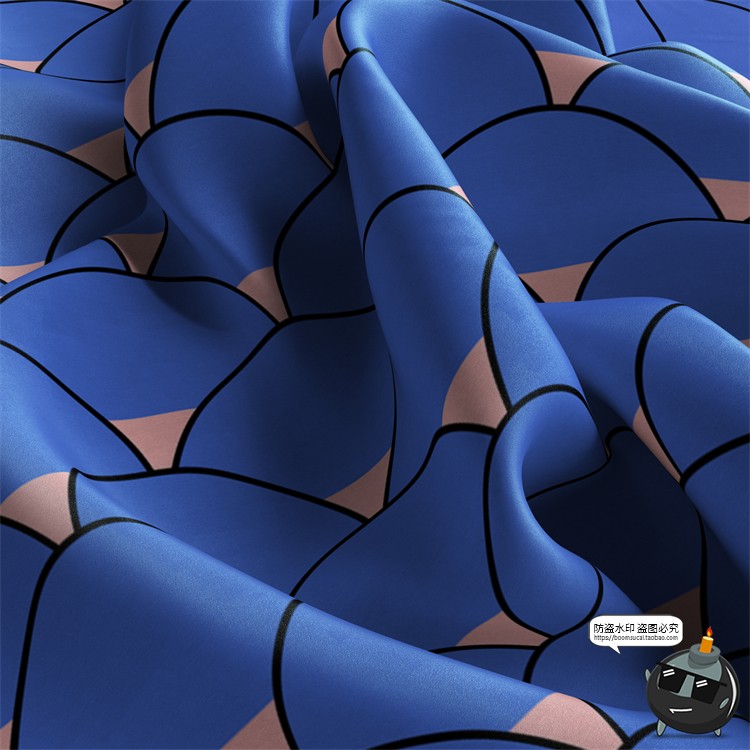 图片[5]-正方形雪纺褶皱丝巾小方巾丝绸面料布料印花贴图样机模板PSD素材-设计猿