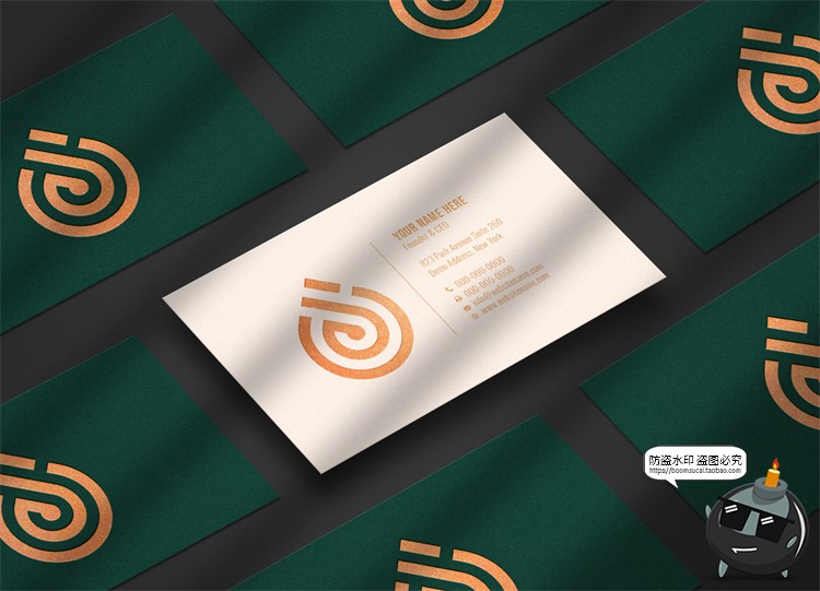 图片[4]-极简光影商务等距排列杂乱品牌应用企业名片样机贴图PSD模板素材-设计猿