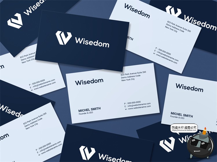 图片[9]-极简光影商务等距排列杂乱品牌应用企业名片样机贴图PSD模板素材-设计猿