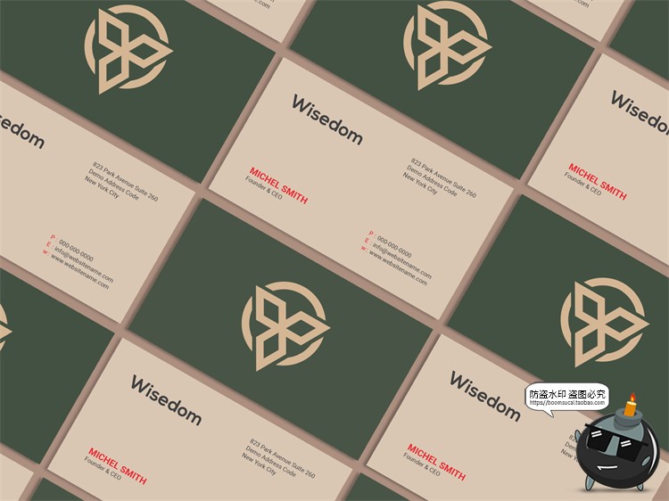 图片[11]-极简光影商务等距排列杂乱品牌应用企业名片样机贴图PSD模板素材-设计猿