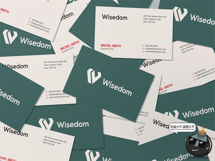 图片[15]-极简光影商务等距排列杂乱品牌应用企业名片样机贴图PSD模板素材-设计猿