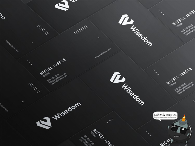 图片[19]-极简光影商务等距排列杂乱品牌应用企业名片样机贴图PSD模板素材-设计猿