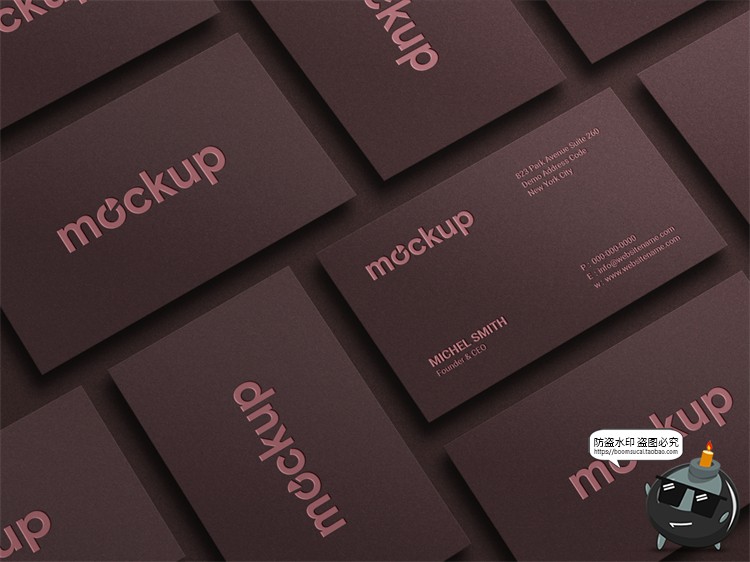 图片[20]-极简光影商务等距排列杂乱品牌应用企业名片样机贴图PSD模板素材-设计猿