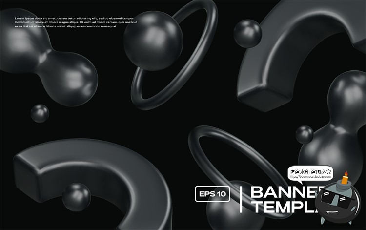 图片[11]-3D几何立体渐变图形全息金属主视觉弥散光酸性宣传海报AI矢量素材-设计猿