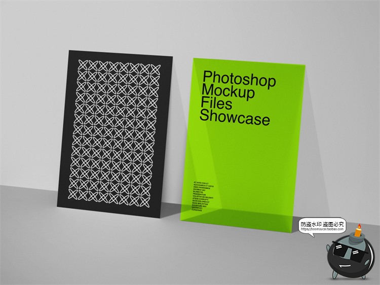 图片[8]-潮物样机半透明塑料卡片玻璃亚克力板单页海报样机果PSD模板素材-设计猿