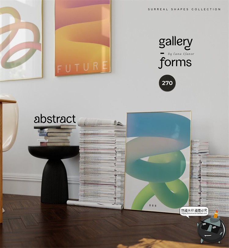 图片[8]-超现实灵感图形集3D艺术抽象几何科技未来全息渐变PNG元素素材-设计猿