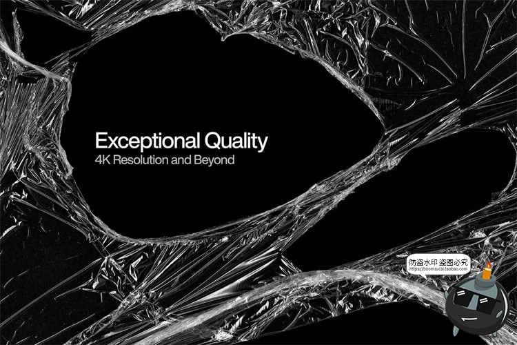 图片[4]-做旧透明塑料包装薄膜气泡膜破洞褶皱肌理背景PNG兔抠图片素材-设计猿