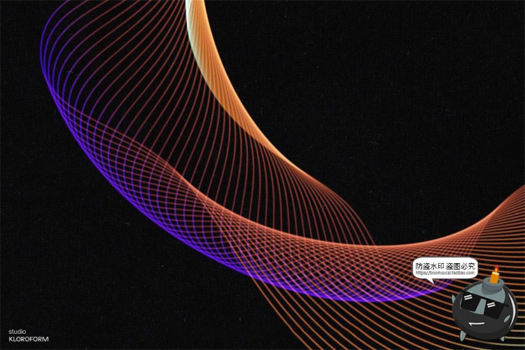 图片[4]-时尚抽象艺术扭曲波浪条纹网格线条渐变未来科幻PNG免抠AI素材-设计猿