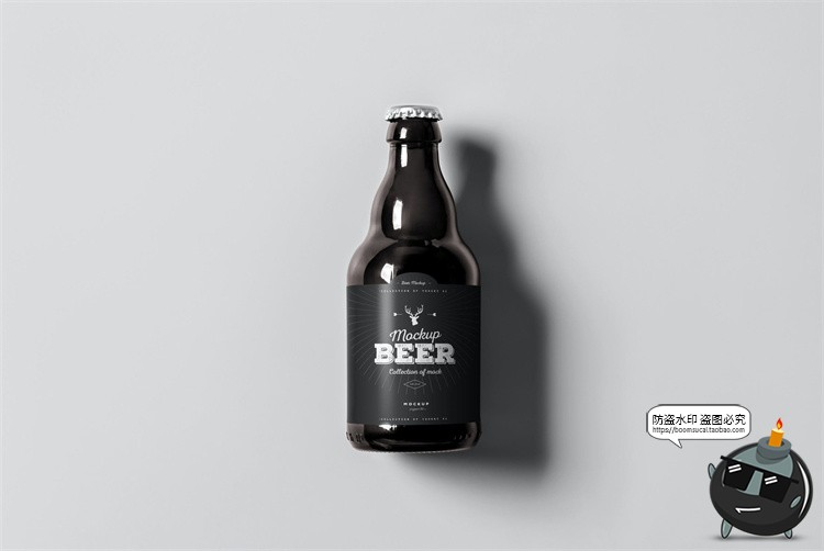 图片[4]-啤酒瓶玻璃瓶整箱装包装瓶外观展示品牌包装样机PSD模板PS素材-设计猿