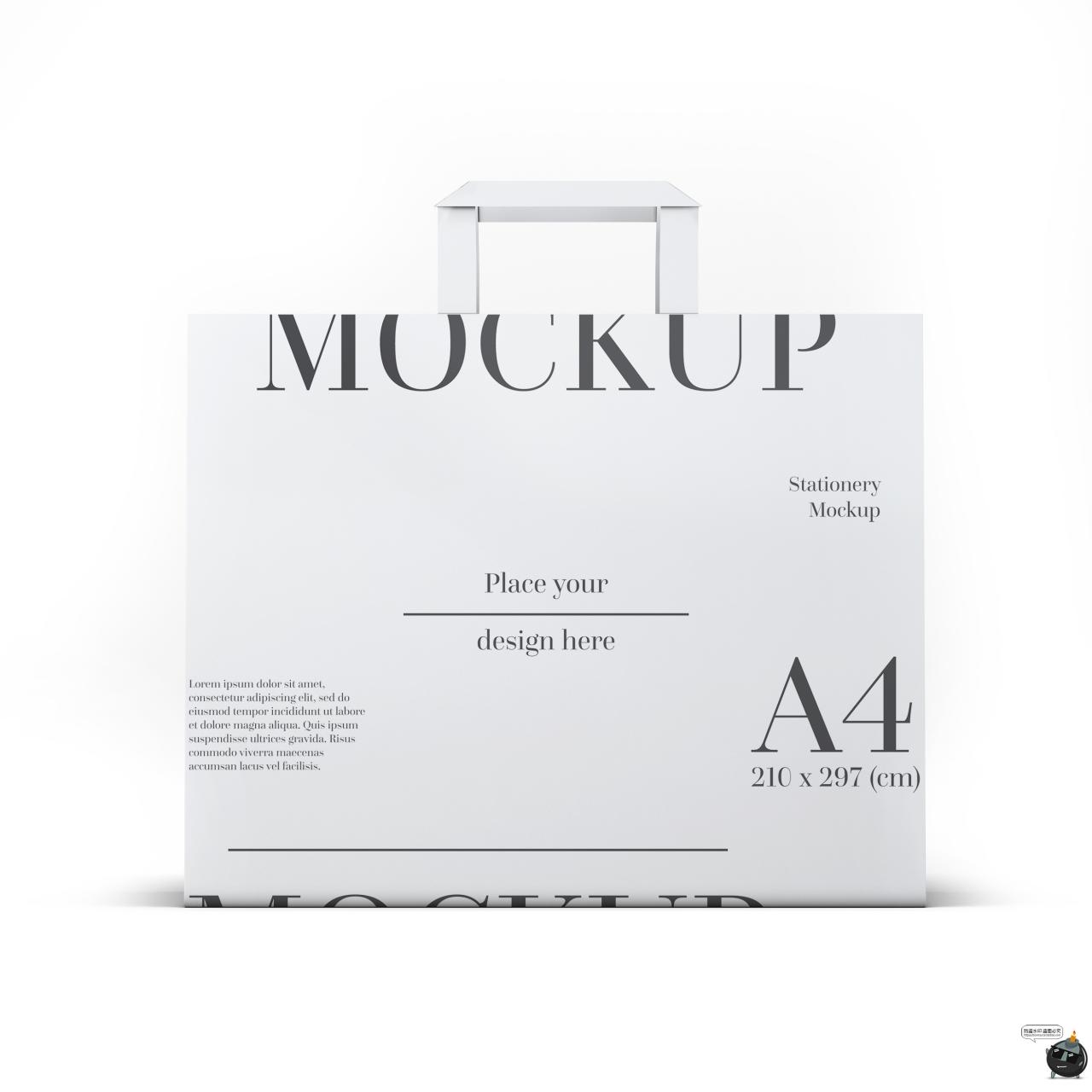 图片[1]-牛皮纸手提袋纸袋包装袋礼品购物袋效果展示样机PSD模板PS素材-设计猿