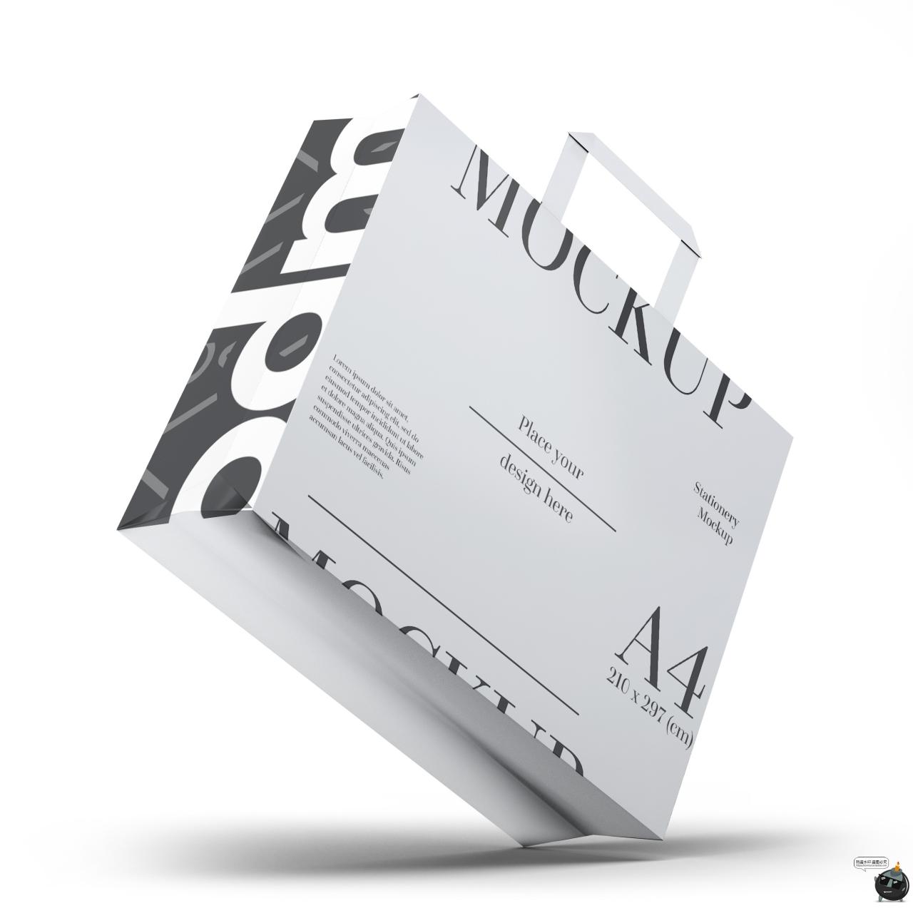 图片[7]-牛皮纸手提袋纸袋包装袋礼品购物袋效果展示样机PSD模板PS素材-设计猿