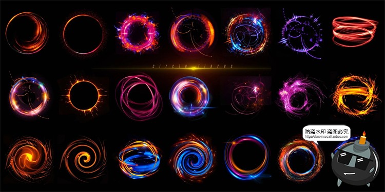 图片[3]-光环环形圆型光效光斑科幻未来炫酷特效元素后期合成PNG免抠素材-设计猿