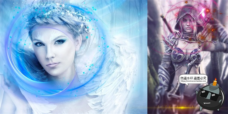 图片[9]-光环环形圆型光效光斑科幻未来炫酷特效元素后期合成PNG免抠素材-设计猿