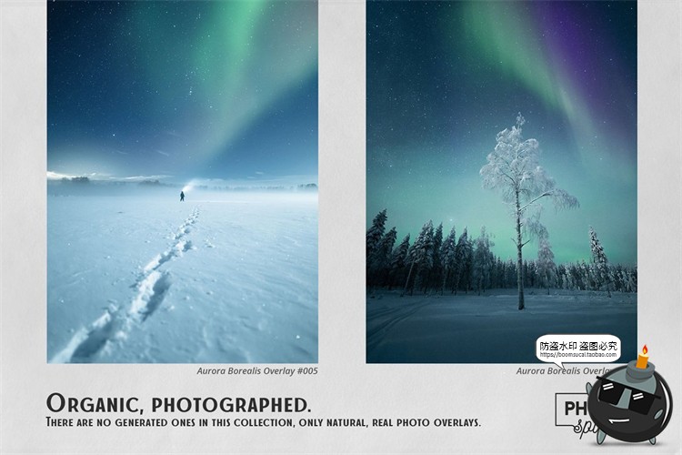 图片[3]-北极光自然景观天空光效绚丽效果照片叠加层后期合成JPG图片素材-设计猿