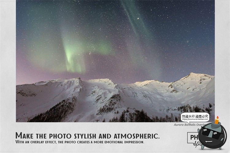 图片[4]-北极光自然景观天空光效绚丽效果照片叠加层后期合成JPG图片素材-设计猿
