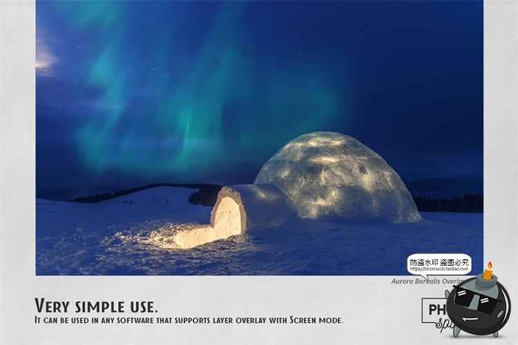 图片[6]-北极光自然景观天空光效绚丽效果照片叠加层后期合成JPG图片素材-设计猿