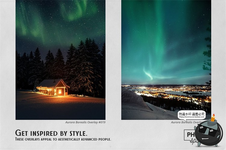 图片[7]-北极光自然景观天空光效绚丽效果照片叠加层后期合成JPG图片素材-设计猿