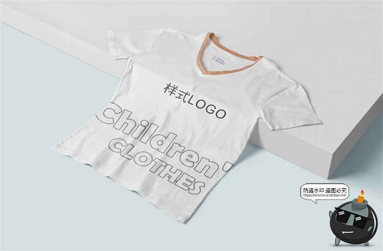 图片[8]-儿童童装服装衣服衣架短袖招牌吊牌品牌贴图vi样机PSD模板PS素材-设计猿