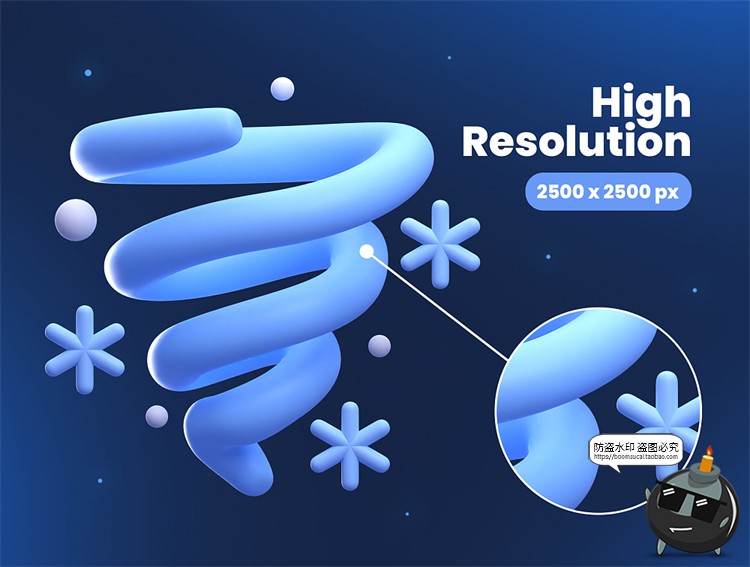 图片[3]-趣味3D卡通立体天气预报气候下雨插图插画PNG免抠icon图标obj素材-设计猿