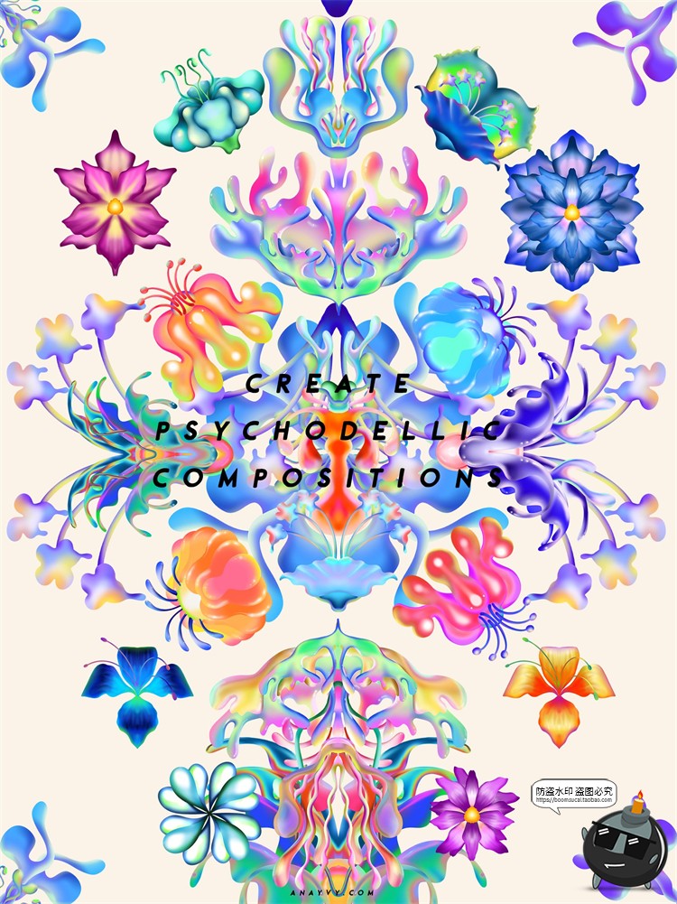 图片[25]-酸性艺术抽象复古液态现代画廊室内装裱插画海报图形PSD模板素材-设计猿