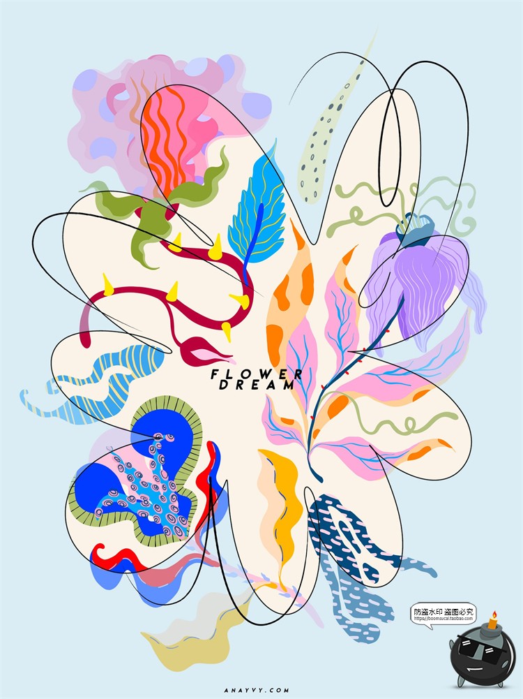 图片[26]-酸性艺术抽象复古液态现代画廊室内装裱插画海报图形PSD模板素材-设计猿