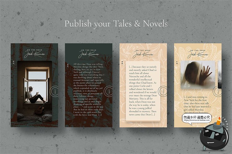 图片[3]-文艺轻奢艺术自媒体推文版面排版海报PSD模板分层源文件PS素材-设计猿