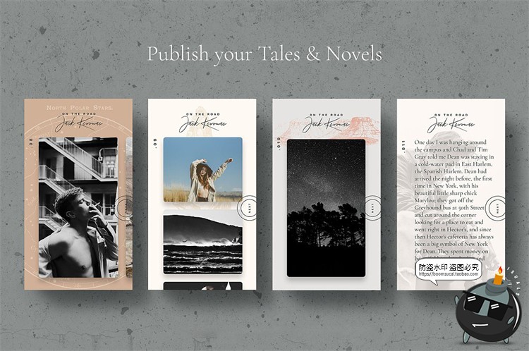 图片[4]-文艺轻奢艺术自媒体推文版面排版海报PSD模板分层源文件PS素材-设计猿