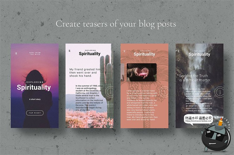 图片[6]-文艺轻奢艺术自媒体推文版面排版海报PSD模板分层源文件PS素材-设计猿