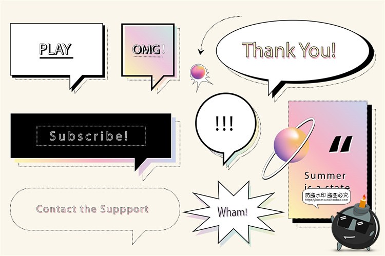 图片[6]-复古旧计算机电脑窗口创意彩色蒸汽波风格元素PNG免抠AI矢量素材-设计猿