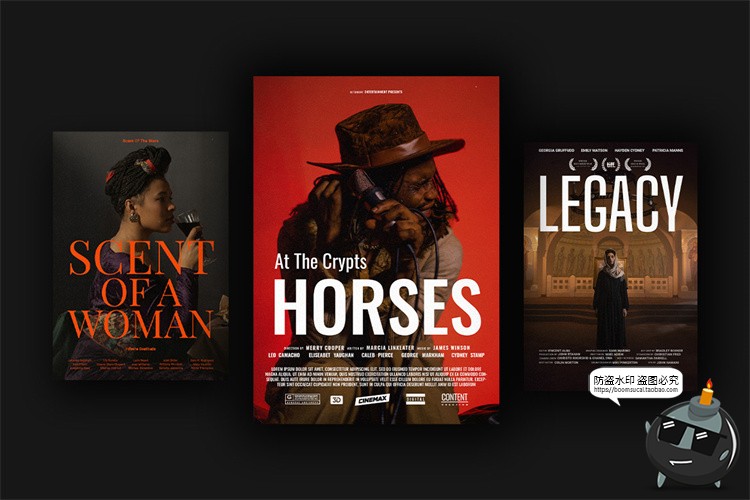 图片[7]-竖屏电影纪录片预告片剧院氛围宣传广告海报文字排版PSD模板素材-设计猿