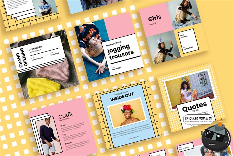 图片[2]-简约时尚美妆时装服装宣传广告海报图文排版PSD分层模板PS素材-设计猿