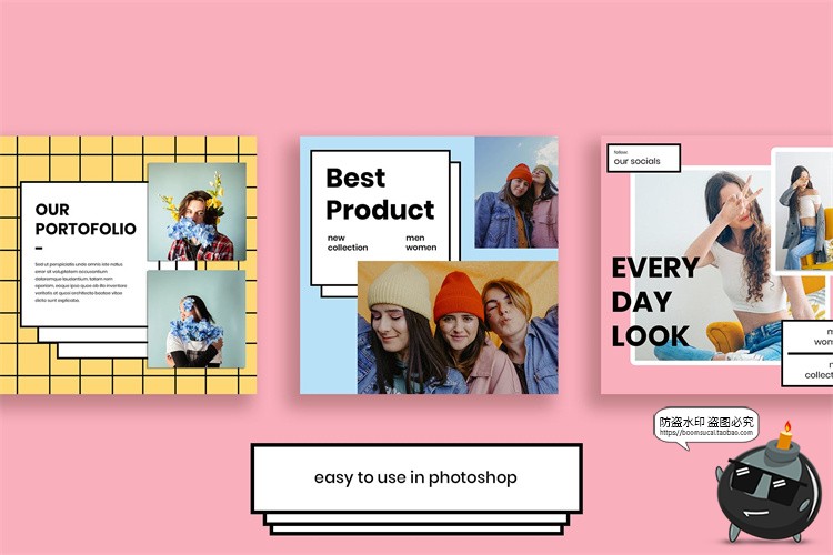 图片[4]-简约时尚美妆时装服装宣传广告海报图文排版PSD分层模板PS素材-设计猿