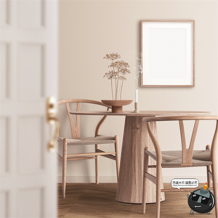 图片[7]-居家画框样机场景艺术作品框架边框木框家具相框装饰PSD模板素材-设计猿