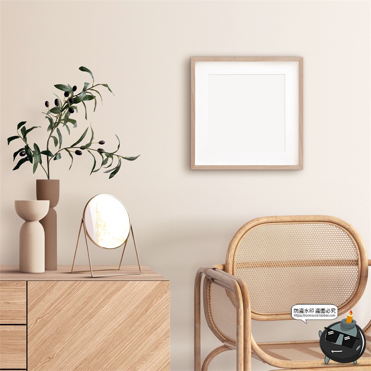图片[11]-居家画框样机场景艺术作品框架边框木框家具相框装饰PSD模板素材-设计猿